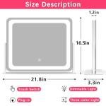 ROLOVE Lighted Vanity Mirror with Dimmable LEDs