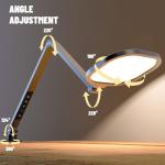 Dimmable LED Desk Lamp with Clamp and Color Modes