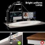 Dimmable LED Desk Lamp with Clamp and Color Modes