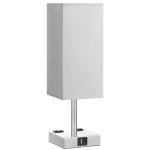 Touch Control Nightstand Lamp with USB Ports and Outlets