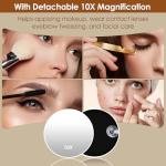 Beelux LED Makeup Mirror with 10X Magnification