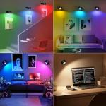 Smart LED Wall Sconces - Dimmable, RGB, Rechargeable