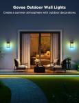 Govee Smart RGBIC Outdoor Wall Lights - 2 Pack