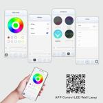 Smart LED Wall Sconces - Dimmable, RGB, Rechargeable