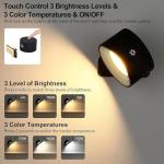 Smart LED Wall Sconces - Dimmable, RGB, Rechargeable