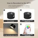 Smart LED Wall Sconces - Dimmable, RGB, Rechargeable