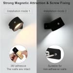 Smart LED Wall Sconces - Dimmable, RGB, Rechargeable