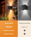 Motion Sensor Wall Lamps with Remote - 4 Pack