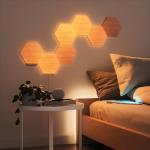 Hexagon Wood Look Smart LED Wall Lights