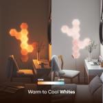 Hexagon Wood Look Smart LED Wall Lights