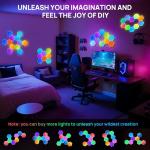 KORORO Hexagon LED Lights - Smart RGB Gaming Decor