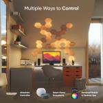 Hexagon Wood Look Smart LED Wall Lights