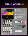 Smart 8-Pack Color-Changing LED Outdoor Wall Lights