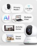 2K Indoor Security Camera with 360° Motion Tracking