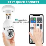 Noonkey 360° WiFi Light Bulb Security Cameras