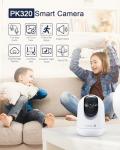 Indoor Security Camera 2K, Pet Camera with Phone App, WiFi Cameras for Home Security Camera for Dog/ Baby Monitor/Elder Pan Tilt, 5/2.4GHz, 24/7, 2-Way Talk, Human Detection, Motion Tracking, Cloud