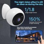 AMTIFO Security Cameras Wireless Outdoor Magnetic: Install-Free Smart Indoor 2K WiFi - Long Battery Life Powered Wireless Cameras for Home Security with AI Motion Detection