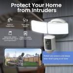 Feit Electric SEC5000/CAM/WIFI Outdoor LED Smart Security Camera with Motion Sensor, 2-Way Audio, 5000 Lumens Floodlight, Works with Alexa and Google Asst, Alarm, Hardwired, Updated Version of SEC3000