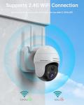 ZUMIMALL Security Cameras Wireless Outdoor, 360°View, 2K Battery Powered Cameras for Home Security, 3MP Color Night Vision, 2-Way Talk, IP66, AI Analysis, Cloud Storage, Alexa