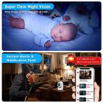 2K Pan/Tilt Security Camera, WiFi Indoor Camera for Home Security with AI Motion Detection, Baby/Pet Camera with Phone App, Color Night Vision, 2-Way Audio, 24/7, Siren, TF/Cloud Storage