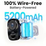 2025 Upgraded 2K Security Cameras Wireless Outdoor, Free Cloud Storage & Local SD Card Support, 1-6 Months Battery Life, Waterproof, 2-Way Talk, AI Motion Detection Spotlight Siren Alarm Camera