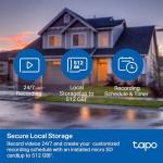 TP-Link Tapo 1080P Outdoor Wired Pan/Tilt Security Wi-Fi Camera, 360° View, Motion Tracking, Works with Alexa & Google Home, Night Vision, Free AI Detection, Cloud & SD Card Storage, Tapo C500