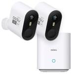 AOSU Security Cameras Wireless Outdoor Home System, True 2K HD Night Vision, No Subscription, 240-Day Battery Life, 166° Wide View, Spotlight & Siren Alarm, Motion Alert, Support 2.4G & 5G WiFi Router