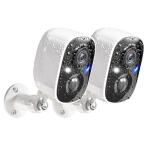 GMK Security Cameras Wireless Outdoor, 2K Color Night Vision AI Motion Detection 2-Way Talk Battery Powered WiFi Home Indoor Camera IP65 Weatherproof Spotlight Siren Alarm Cloud/SD Storage 2-Pack