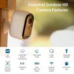 Arlo Essential Security Camera 1080p HD | Outdoor - Indoor | 2nd Gen | Wireless with Spotlight, 2-Way Audio, Color Night Vision, Live Stream, Real Time Notifications, Wide Angle - White, 3 Cameras