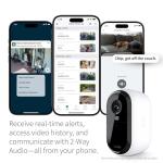 Arlo Essential Security Camera 1080p HD | Outdoor - Indoor | 2nd Gen | Wireless with Spotlight, 2-Way Audio, Color Night Vision, Live Stream, Real Time Notifications, Wide Angle - White, 3 Cameras