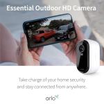 Arlo Essential Security Camera 1080p HD | Outdoor - Indoor | 2nd Gen | Wireless with Spotlight, 2-Way Audio, Color Night Vision, Live Stream, Real Time Notifications, Wide Angle - White, 3 Cameras
