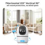JWQPO Indoor Camera 5G&2.4G WiFi Cameras for Home Security Instant 911 Alert, 360° Pan/Tilt Baby Monitor/Dog/Pet Camera AI Motion Detection Night Vision, Speaker, US Cloud Storage (2Pack)