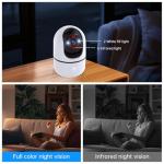 JWQPO Indoor Camera 5G&2.4G WiFi Cameras for Home Security Instant 911 Alert, 360° Pan/Tilt Baby Monitor/Dog/Pet Camera AI Motion Detection Night Vision, Speaker, US Cloud Storage (2Pack)