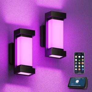 Smart LED Outdoor Wall Lights with Wi-Fi Control