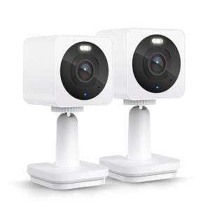 WYZE Cam OG Indoor/Outdoor 1080p Wi-Fi Smart Home Security Camera with Color Night Vision, Motion Detection, 2-Way Audio, Compatible with Alexa & Google, White (2-Pack), Free Expert Setup