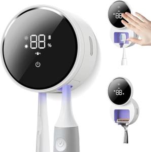 Smart Wall-Mounted Toothbrush Holder with Cleaner
