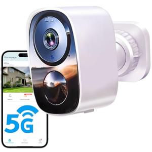 2025 Upgraded 2K Security Cameras Wireless Outdoor, Free Cloud Storage & Local SD Card Support, 1-6 Months Battery Life, Waterproof, 2-Way Talk, AI Motion Detection Spotlight Siren Alarm Camera
