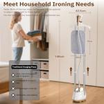 HAPAIS 1800W Standing Clothes Steamer with 10 Modes