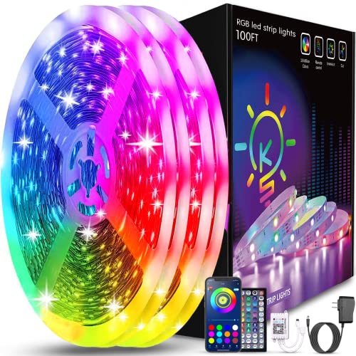 Smart Color Changing LED Strip Lights with Bluetooth Sync
