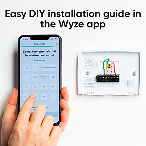 Wyze Wifi Thermostat with App Control, Black