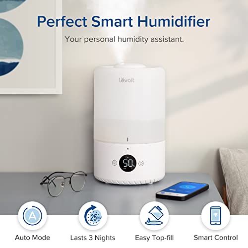 Smart Cool Mist Humidifier for Bedroom & Nursery