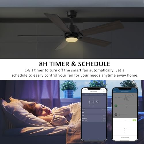 Smart 52inch WiFi Ceiling Fan with App Control