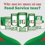 PG Tips Original | Black Tea Bags Bulk | One Cup | Refreshing & Flavourful | Ideal For Office Catering | 1100 Plant Based Biodegradable Square Teabags