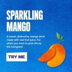 Rubicon 24 Pack Sparkling Mango Flavoured Fizzy Drink with Real Fruit Juice, Handpicked Fruits for a Temptingly Intense Taste "Made of Different Stuff" - 24 x 330ml Cans