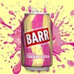BARR since 1875, 24 Pack American Cream Soda, Zero No Sugar Sparkling Soft Drink with a Creamy Taste of American Cream Soda, "Fizzingly Fun" - 24 x 330ml Cans