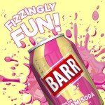 BARR since 1875, 24 Pack American Cream Soda, Zero No Sugar Sparkling Soft Drink with a Creamy Taste of American Cream Soda, "Fizzingly Fun" - 24 x 330ml Cans