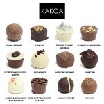 Kakoa Iconic Vegan Chocolate Selection Box - 24 Chocs | Brownie, Coffee, Caramel, Liqueur | Plant Based Luxury Chocolates For Special Occasions | Gifts for Vegans, Vegetarian, Dairy Free Diets
