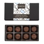 KAKOA Vegan Salted Caramel Chocolate Box - 8 Vegan Milk Chocs | Sea Salted Caramel | Plant Based Luxury Chocolates For Special Occasions | Gifts for Vegans, Vegetarian, Dairy Free Diets