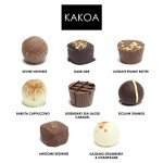 KAKOA Vegan Chocolate Assortment Collection - 8 Pieces | Brownie, Coffee, Caramel, Liqueur etc | Plant Based Luxury Chocolates For Special Occasions | Gifts for Vegans, Vegetarian, Dairy Free Diets