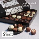 Kakoa Iconic Vegan Chocolate Selection Box - 24 Chocs | Brownie, Coffee, Caramel, Liqueur | Plant Based Luxury Chocolates For Special Occasions | Gifts for Vegans, Vegetarian, Dairy Free Diets
